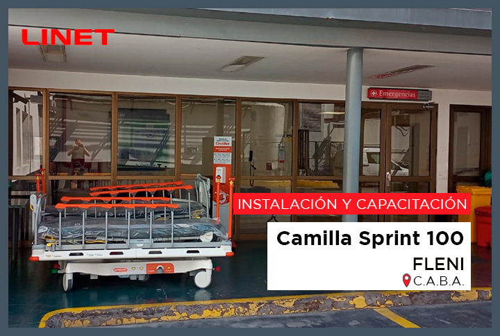 Instalación y Capacitación | Instituto Fleni | LINET - Camilla Sprint 100