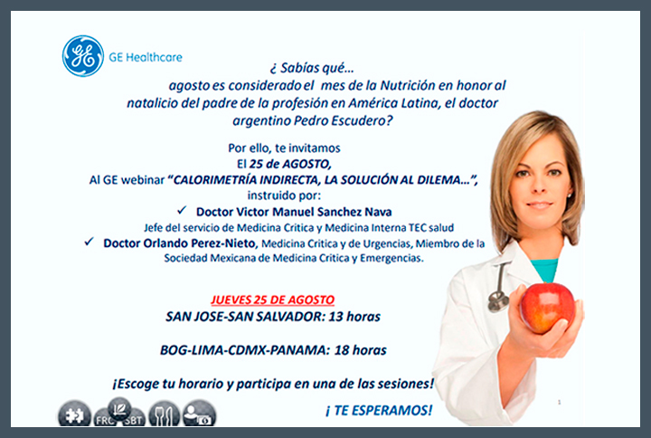 WEBINAR GE Healthcare | "Calorimetría indirecta, la solución al dilema..."