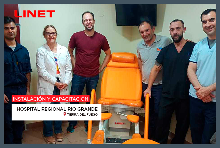 Instalación y capacitación | Hospital Regional Río Grande Tierra del Fuego - silla ginecológica GRACIE - Linet