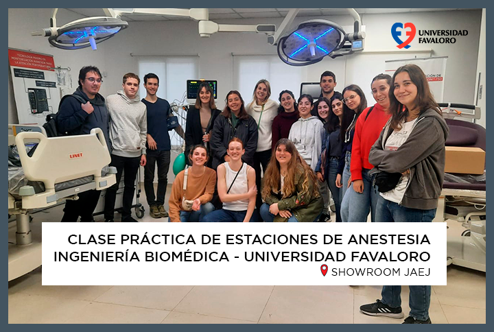 Clase práctica de Estaciones de Anestesia Ingeniería Biomédica - Universidad Favaloro - Showroom JAEJ